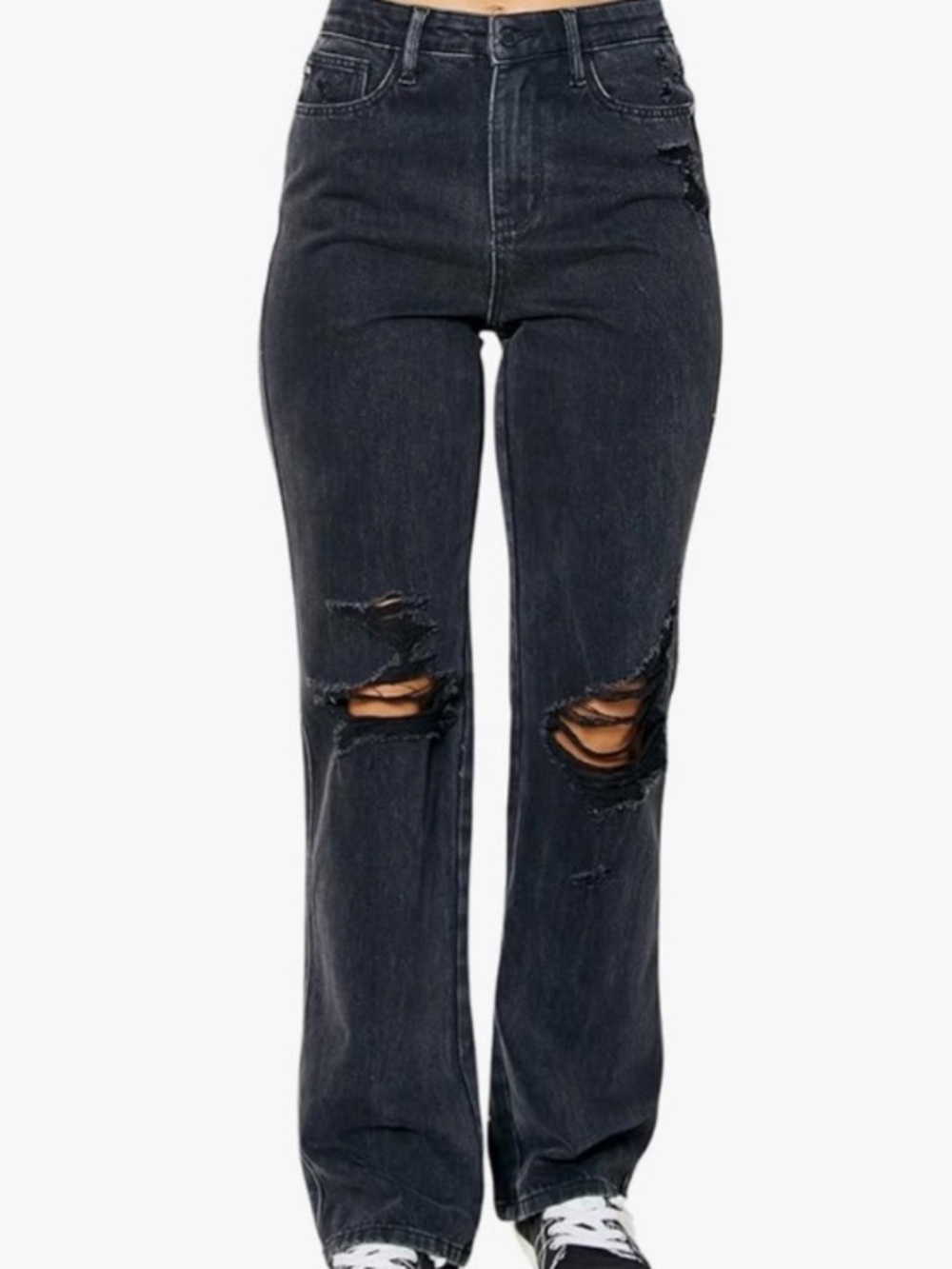 Judy blue 90s straight Rigid fro t distressed jeans size 26
